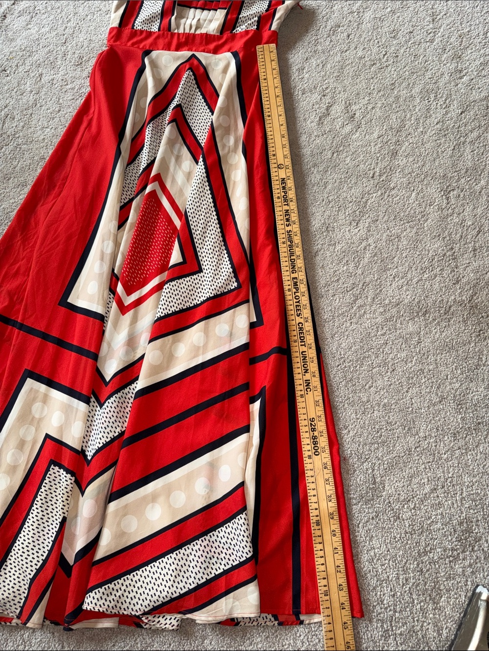 Eliza J Scarf Print Crêpe de Chine Fit & Flare Maxi Dress size 10 - Picture 15 of 15